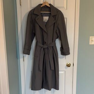London Fog hooded lined trench coat